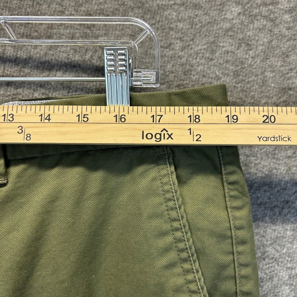 Perk Feel Good Chinos Mens 38x30 Olive Green Slim Fit Stretch Cotton Pants - Picture 6 of 8